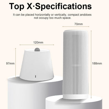 Reusable Cordless Gun Safe Mini Dehumidifier w/Heating Base | Rechargeable Quiet Small Portable Drier Stick for Space Room Bathroom Closet Car RV Boat Cabinet TOP-X-White 2+1