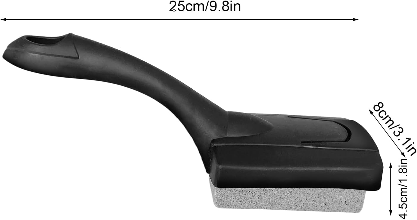 Pumice Stone Brush, Safe and Effective Surfaces Cleaner, 25x8x4.5cm, Grill Cleaning Brush, Tile Grout Cleaning Pumice, Ergonomic Handle, for Grill Grates, Range Hood Filter, Oven Interior, Frying Pan