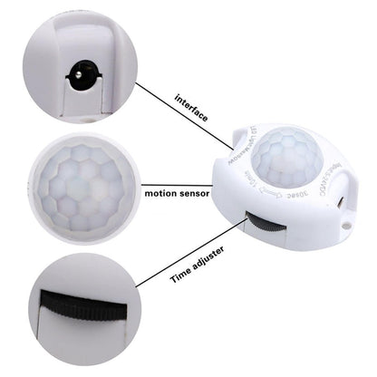 LED Lamp, Motion Sensor LED Strip Lights PIR Wireless Night Light Bedroom Baby Room Light YUBJIANG
