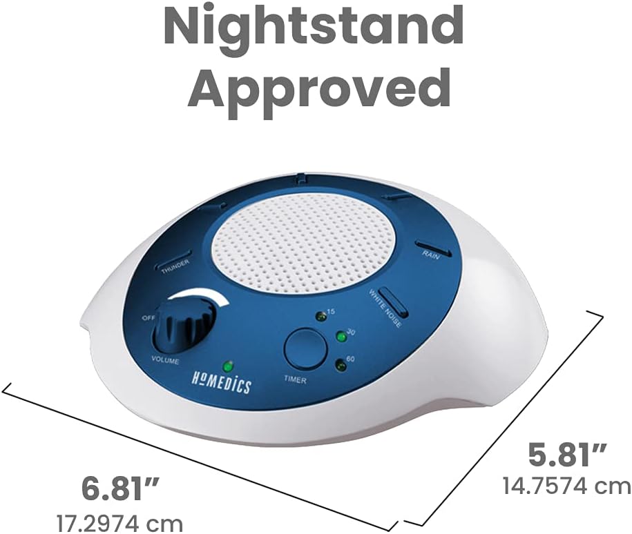 Homedics SoundSleep White Noise Sound Machine, Blue