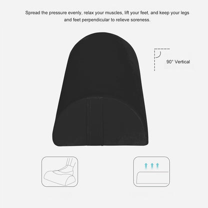 ZJchao Black Half Moon Bolster Pillow, Memory Foam Leg Knee Neck Lumbar Support Cushion for Elderly, Non-Slip Foot Rest for Side Sleepers, Home Bed Comfort Support