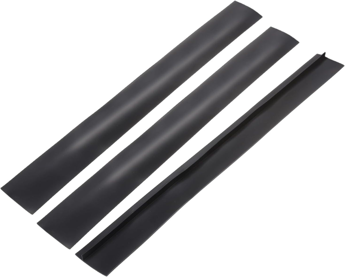 PATIKIL 25 Inch Silicone Stove Gap Covers, 3 Pcs Heat Resistant Kitchen Stove Gap Fillers for Ovens Stovetop Counter Washer Dryer, Gray