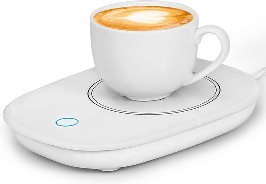 Coffee Mug Warmer, Mug Warmer with Auto Shut Off, Heated Coffee Mug for Desk Office Home, Electric Beverage Warmer for Coffee, Tea, Milk