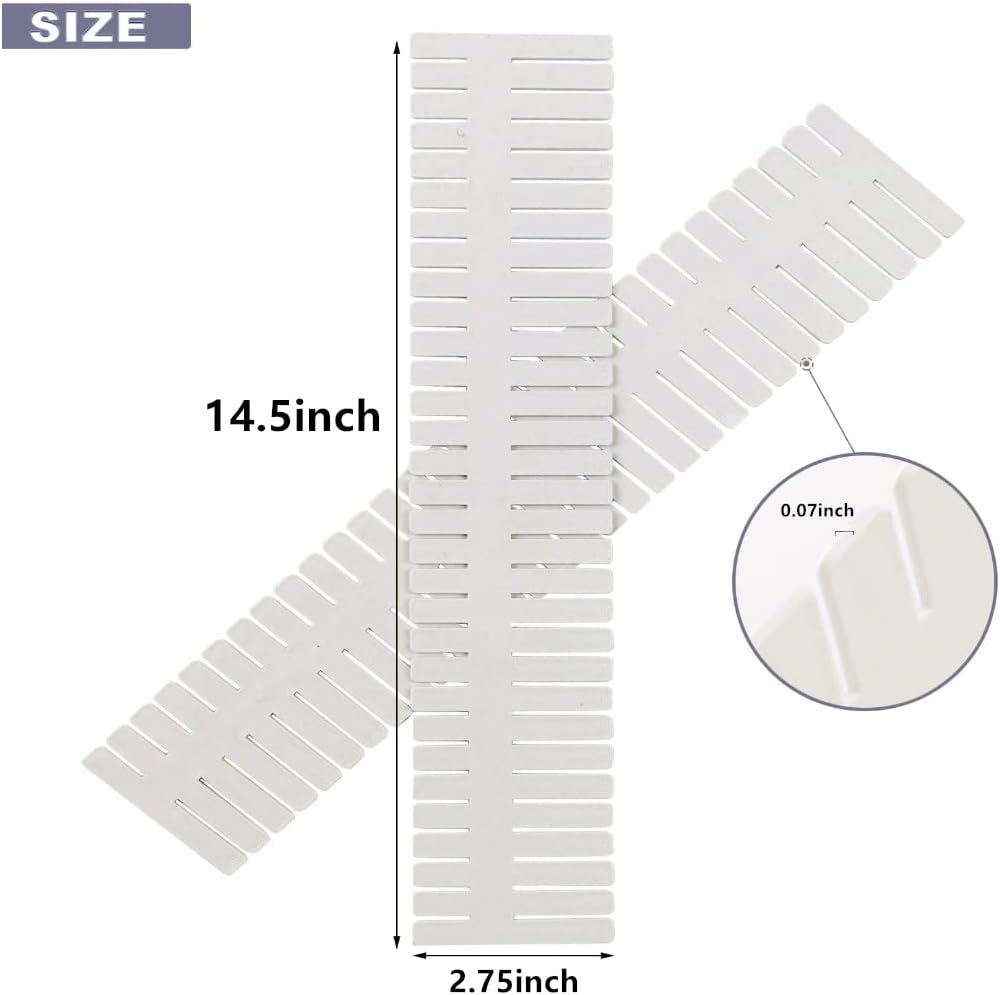 44Pcs Drawer Dividers with Fixing Buckle, Adjustable Drawer Organizer Storage Separator for Clothes, Cutlery, Socks, Underwear, Makeup, Dresser, Kitchen, Bedroom, Office, Bathroom, 14.5 * 2.75in