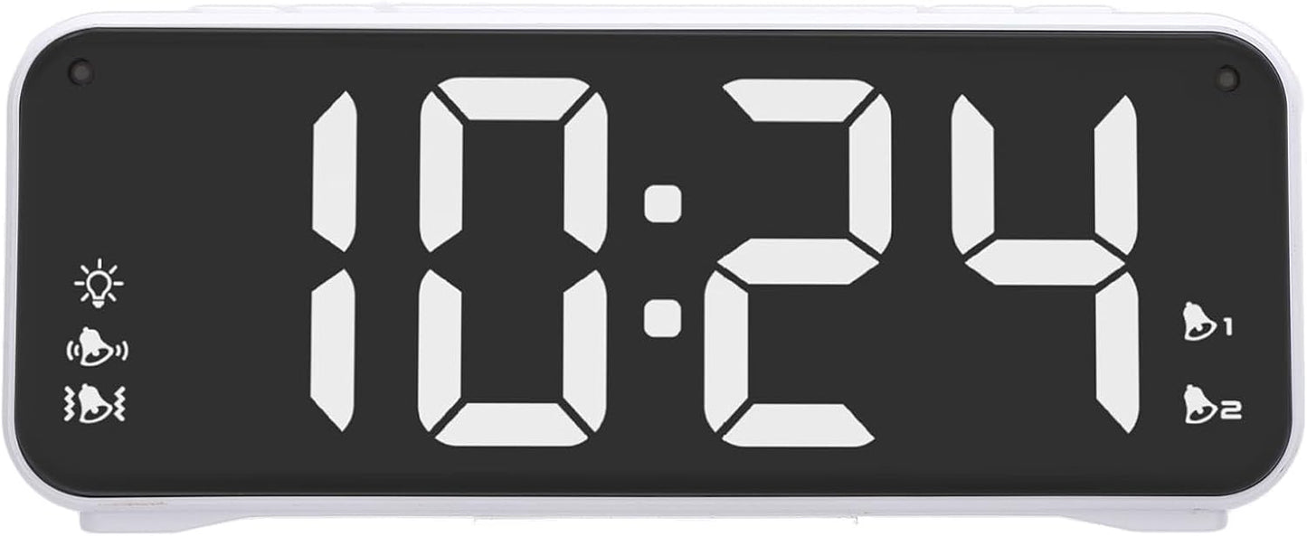 ZJchao Dual Alarm Clock with Bed Shaker LED Display Vibrating Alarm for Heavy Sleepers