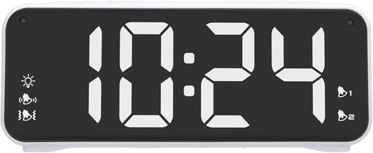 Extra Dual Alarm Clock with Bed Shaker LED Display Bed Shaking Alarm Clock Snooze Function for Heavy Sleepers