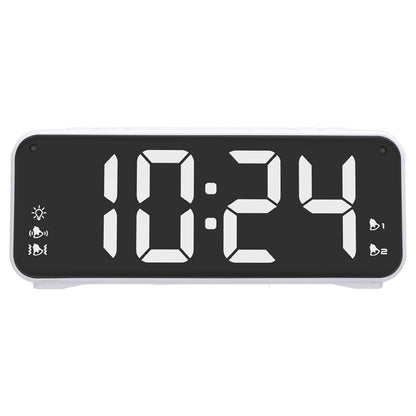 Dioche Extra Loud Dual Alarm Clock with Bed Shaker Powerful Vibrating Alarm Clock for Heavy Sleepers Large LED Display Adjustable Brightness Snooze Function ABS Material