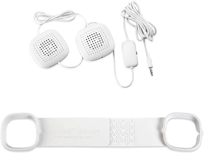 Sound Oasis Sleep Therapy Pillow Speakers with Holder – Ultra-Thin Under Pillow Stereo Speakers with Volume Control, 3.5mm Audio Jack for Sleep Sounds, Tinnitus Relief, Music & Relaxation