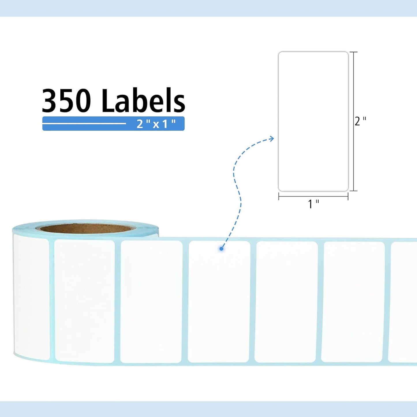 THEBLUETOUCH 350（1 Rolls） Dissolvable Food Labels with Dispenser, 1" x 2" | BPA-Free Water Dissolving Labels, No Residue, Ideal for Freezer Meal Prep Containers, Glass Jars & Storage Bags