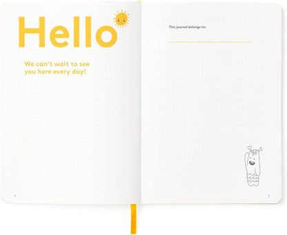 HappyMe - Adult Growth Journal, Wellness Notebook with 180 Pages, Daily Prompts for Gratitude, Positivity, Self-Discovery, Reflection, and Affirmations, Ideal for Ages 18+, in English (US), (Yellow)