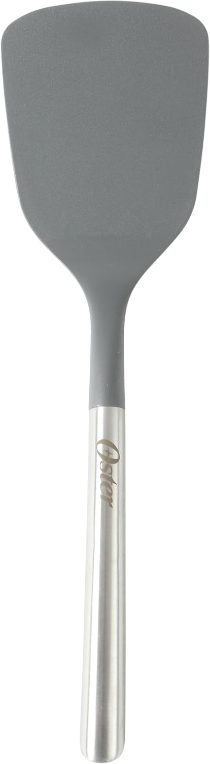 Oster Chadswyck 8” Can Opener, Stainless Steel Manual Can Opener with Soft Grip Handles, Smooth Edge Cutting, Dishwasher Safe