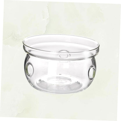 1pc Insulated Glass Base Heating Stand for Teapot Practical and Stylish Design for Home Tea Parties Keeps Tea Warm Without Candle