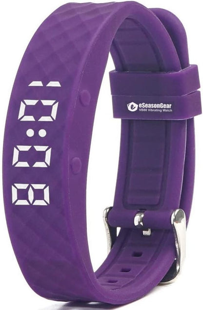 VB80 12 Alarm Vibrating Watch, Silent Vibration Shake Wake ADHD Medication Reminder