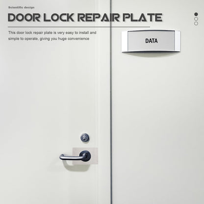 Mikikit Door Plate Repair Door Knob Filler Plate Stainless Steel Easy Peel Stick Installation