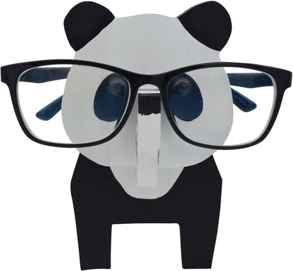 Creative Glasses Holder Stand, 3D Wooden Puzzle Animal Eyeglass Stand Home Office Desk Décor Gift (Cat)