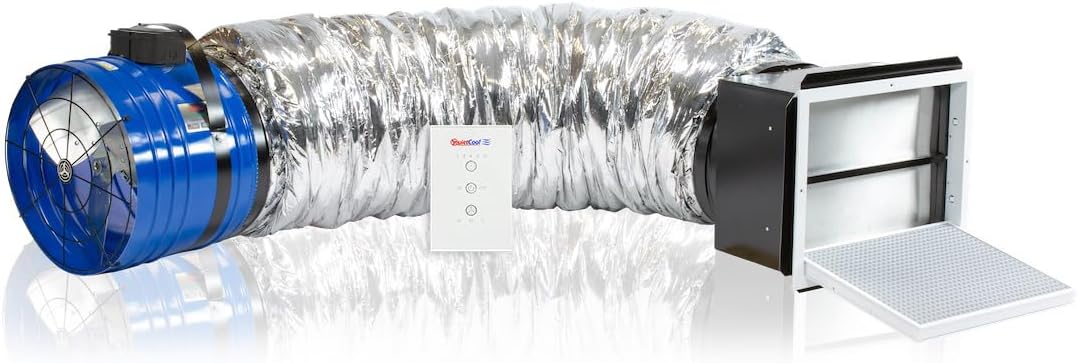 Quietcool QC CL-2250 RF Classic Advanced Whole House Fan with Wireless Control - Up to 2465 CFM - Two Speed - Covers up to 1,233 SQFT - 10 Year Warranty - Removable Grille