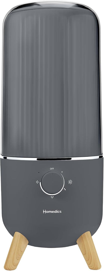 Homedics Ultrasonic Humidifier, Bedrooms and Home Offices, 0.97-Gallon Tank