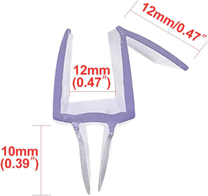 Frameless Glass Shower Door Sweep for 3/8" Glass, Bottom Seal with Drip Rail, 27.5" Long