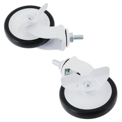 Semetall 4PCS Swivel Caster Wheels Square Cup Furniture Castors (Bronze) | 150kg Load Capacity, with Screws for Piano Feet, Sofa, Table, 1.02 Inch (26mm) Wheels