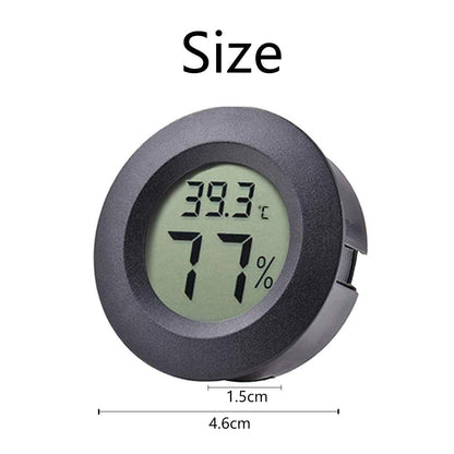 10-Pack Mini Thermometer Hygrometer, Small Digital Electronic Temperature Humidity Meters Gauge Indoor LCD Display for Greenhouse, Garden, Cellar, Fridge, Mason Jar