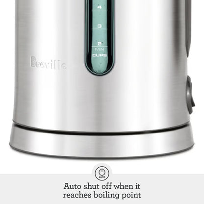 Breville BKE700BSS Soft Top Pure Hot Water Kettle, Brushed Stainless Steel | Quickly heat water for tea, coffee and instant meals with electric kettle featuring a soft-opening lid | 7 cup capacity