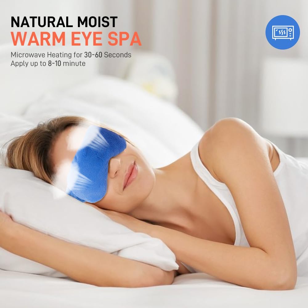 Weighted Eye Pillow for Yoga, Moist Heat Mask for Dry Eyes(Pink)