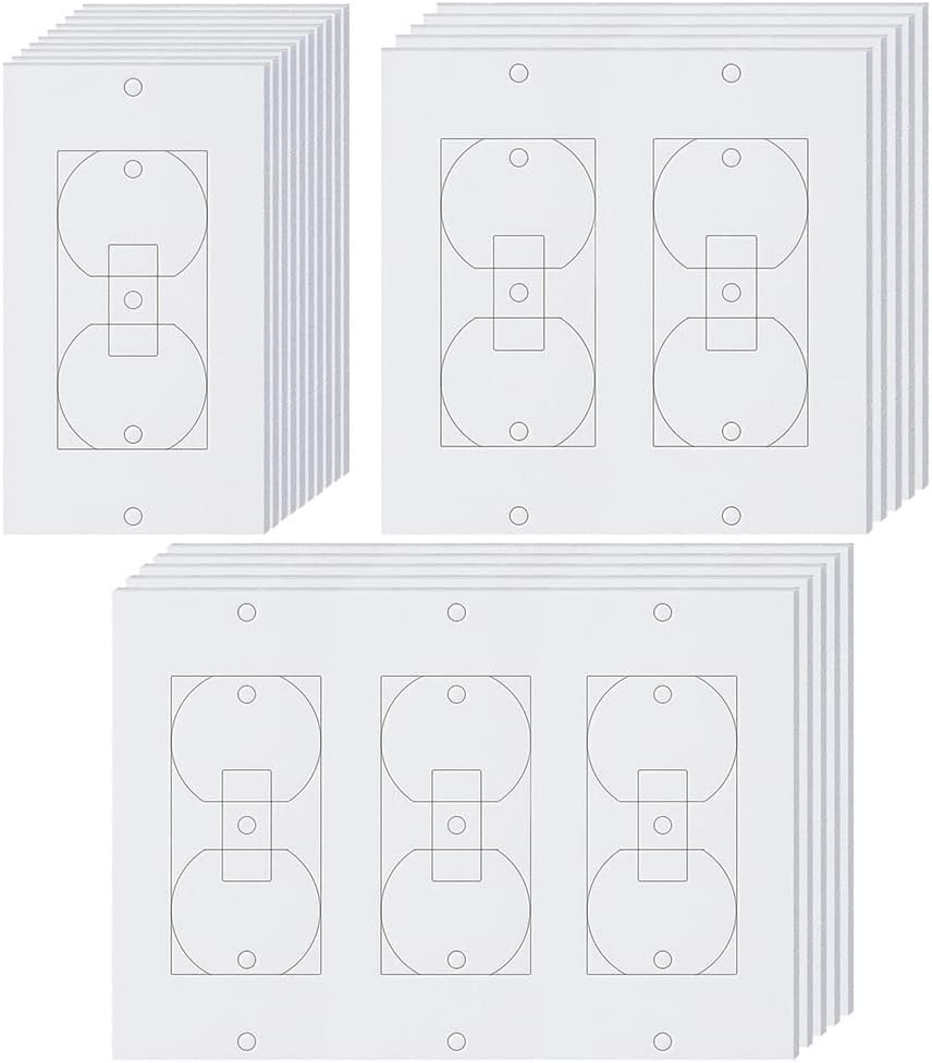 20Pcs Wall Insulation Outlet Insulators Sealers,Electrical Outlet Insulation Pads for Wall, Light, Switch Socket