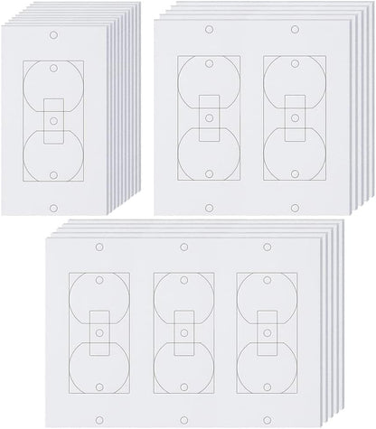 20Pcs Wall Insulation Outlet Insulators Sealers,Electrical Outlet Insulation Pads for Wall, Light, Switch Socket
