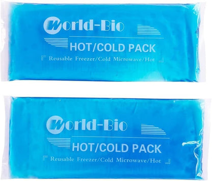 Ice Packs for Injuries Reusable Gel - Hot Cold Gel Ice Pack for Injury, Pain Relief, Rehabilitation - Flexible Ice Packs for Knee, Shoulder, Back, Neck, Wrist - 4.7" x 12.2"