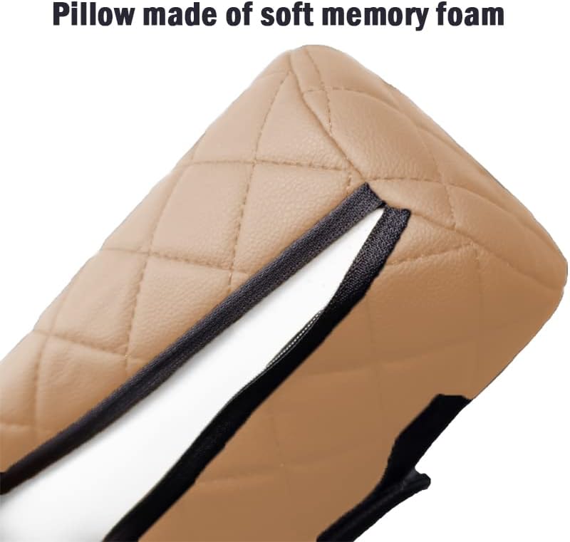 Car Neck Pillow for Pain Relief,Cars Seat Long Back Cervical Neck Support Pillow,Car Side Travel Headrest Round Roll Log Cylinder Pillows for Driving Seat,Memory Foam(Black)