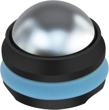 AHIER Cold Massage Roller Ball, Stainless Steel Cold Therapy Relief Tool | Free Rolling Removable Gel Ball Deep Tissue Massage Pain Relief, Great Tool for Back/Neck Pain, Muscles Recovery (Black)