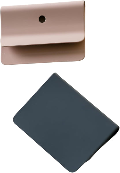 Bin Labels Clip On Set of 3 for Pantry Organization, Storage Bin and Basket Labels - Small Chalk Labels for Baskets - Modern Grey Carbon Bin Clip Labels for Baskets and Bins
