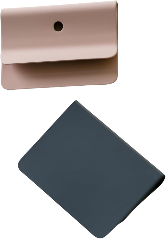 Bin Labels Clip On Set of 3 for Pantry Organization, Storage Bin and Basket Labels - Small Chalk Labels for Baskets - Modern Grey Carbon Bin Clip Labels for Baskets and Bins