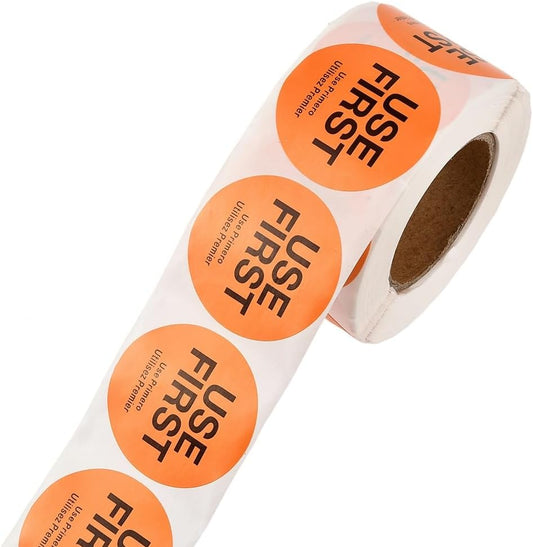 2000Pcs 4 Rolls Green Use First Stickers Kitchen Inventory Stickers 1.5 Inch Round dot Labels for Containers Packaging Tags Food Service Kitchen Restaurant Storage Rotation Stock Handling