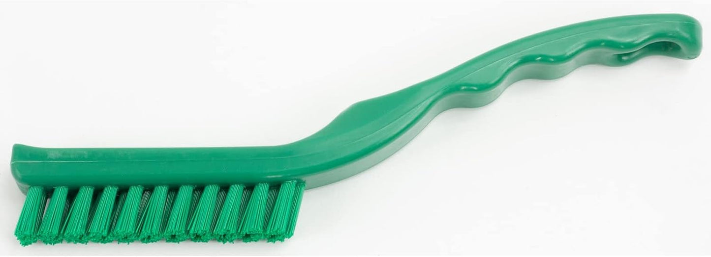 SPARTA Grout Brush with Stiff Nylon Bristles, 8 Inch, White | Flo-Pac, Stiff Crimped Nylon Bristles, 2.75-Inch Brush Section, Narrow Crevices, BPA Free