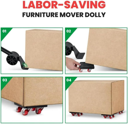 Furniture Movers with Wheels, Furniture Lifter Tool, 360° Rotation Wheels Furniture Dolly, Heavy Duty Furniture Lifters for Heavy Furniture, Refrigerator, Sofa, Cabinet