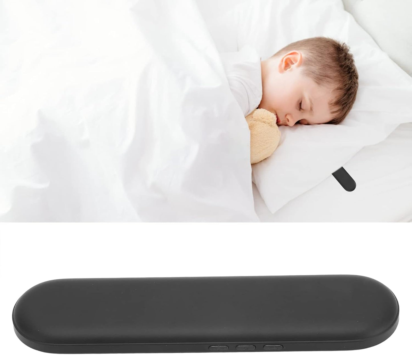 Pillow Speakers Bluetooth, Pillow Speakers, Bluetooth 5.3 Portable Bone Conduction Speaker with Timer Off Function, Mini Pillow Speaker for Adults, Children, Babies(White)