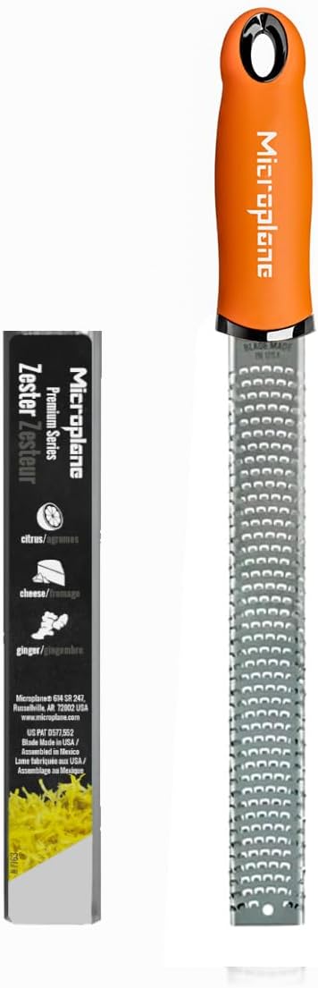 Premium Classic Series Zester - Lipstick Pink | Lemon Zester tool, Hard Cheese & Vegetable Grater | For Citrus, Parmesan Cheese, Garlic, Ginger, Nutmeg | Fine Stainless Steel Blade, Made in USA