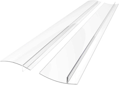 Linda’s Essentials Silicone Stove Gap Covers (2 Pack), Heat Resistant Oven Gap Filler Seals Spaces Between Stovetop and Counter, Easy to Clean Stove Side Guard (30 Inches, Black)