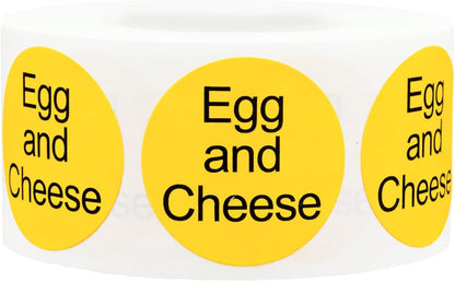 Yellow with Black Carnitas Circle Dot Adhesive Stickers, 1 Inch Round Labels, 500 Total Stickers