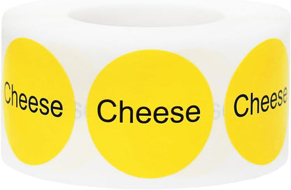 Yellow with Black Carnitas Circle Dot Adhesive Stickers, 1 Inch Round Labels, 500 Total Stickers