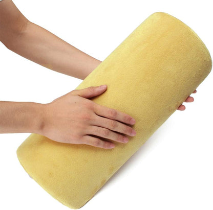 Multi-use Bolster Pillow for Legs Back Neck Lumbar Spine Knee Pain Relief Memory Foam Support Pillow (Yellow)