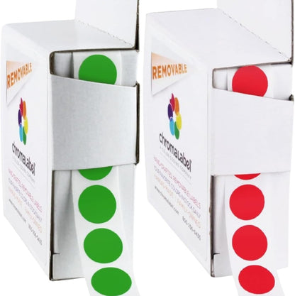 Removable Green Dot Stickers, 1/2 Inch, 1000/Box | Inventory Circle Labels with Removable Adhesive for Offices, Classrooms, Food Service, and Medical Settings. Made in USA