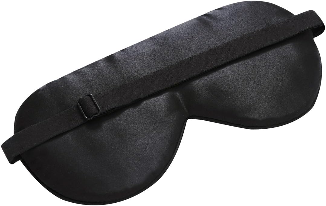 ALASKA BEAR Wraparound Style Organic Cotton Eye Mask with Padded Nose, Big Wide Headband and Large Coverage Ear Muff Sleeping Mask with Bottom Flap for Full Blackout, Dark Grey