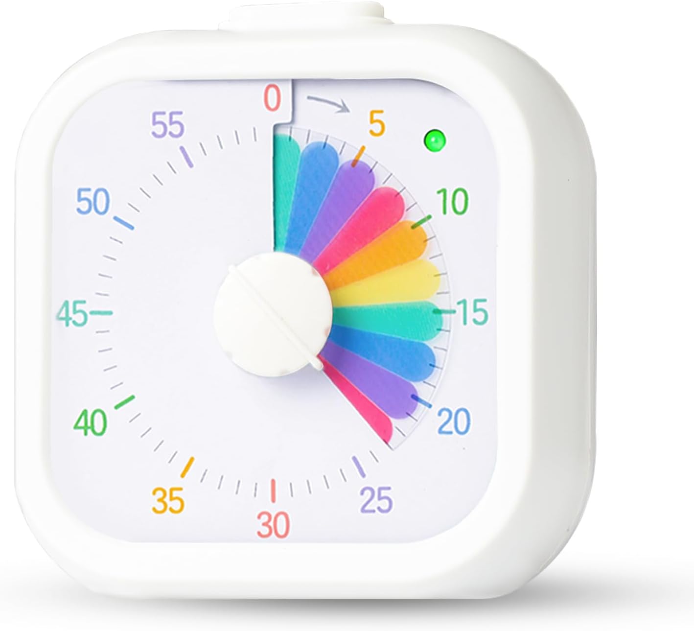 Visual Timer for Kids 60 Minute Countdown Timer Rainbow Disk Desk Timer Clock for Classroom Study Office Kitchen with Silent Operation (Purple)
