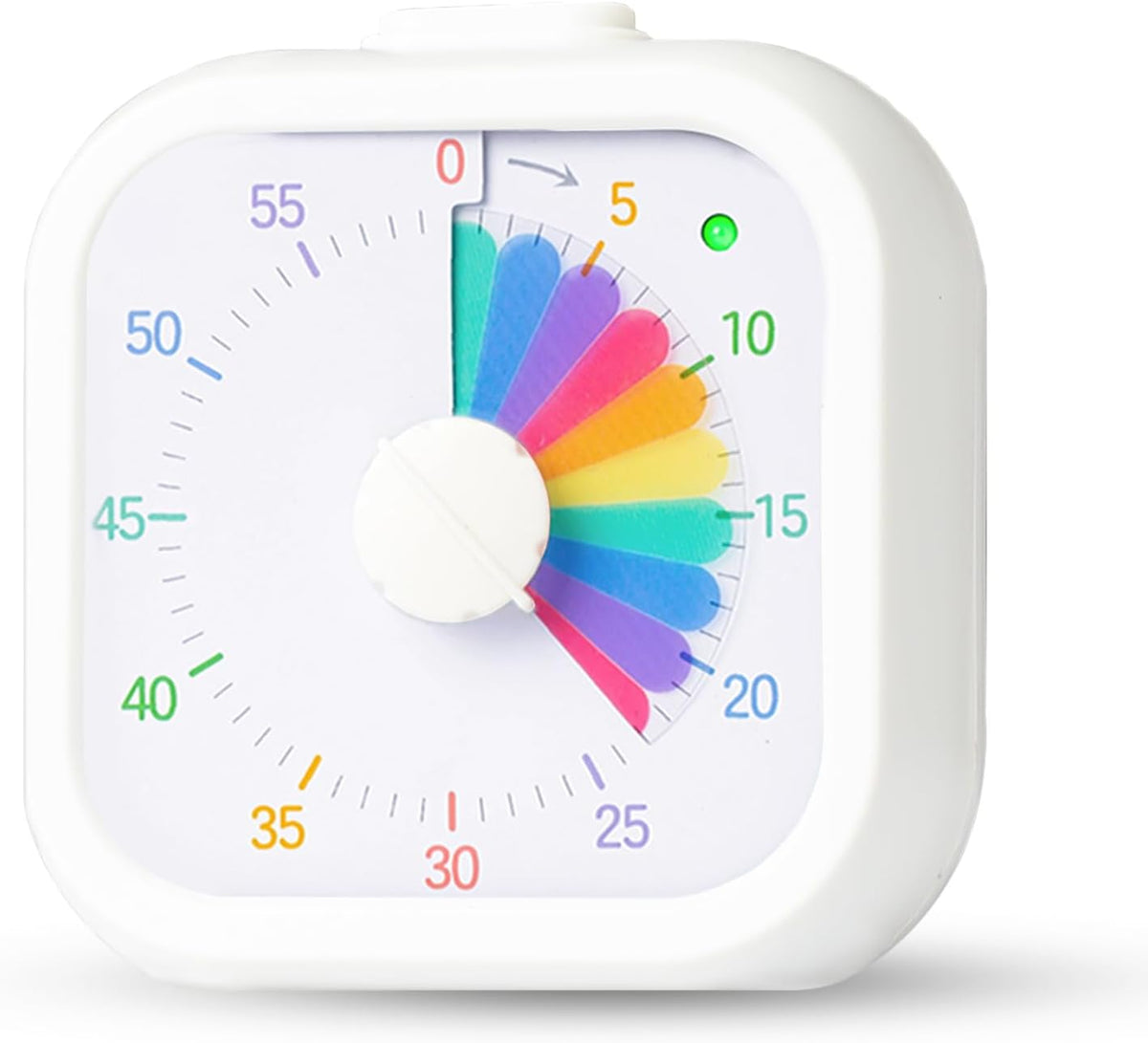 Visual Timer for Kids 60 Minute Countdown Timer Rainbow Disk Desk Timer Clock for Classroom Study Office Kitchen with Silent Operation (Purple)