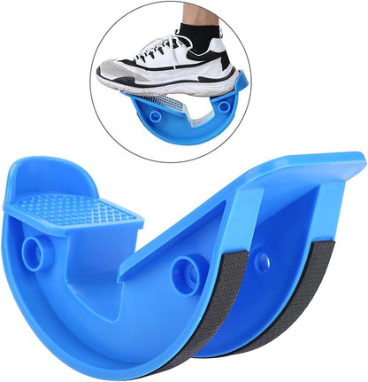 Foot Rocker Calf Stretcher Foot Massage Tool ABS Durable Lightweight Wear Slant Board for Home Office Travel Black Rose Red Blue Yellow Optional 27x13x10cm (Blue)
