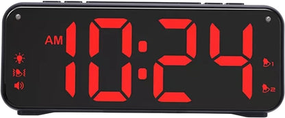 Extra Loud Dual Alarm Clock with Bed Shaker Large LED Display Vibrating Alarm Clock for Heavy Sleepers ABS Material