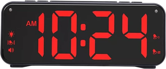 Extra Loud Dual Alarm Clock with Bed Shaker Large LED Display Vibrating Alarm Clock for Heavy Sleepers ABS Material