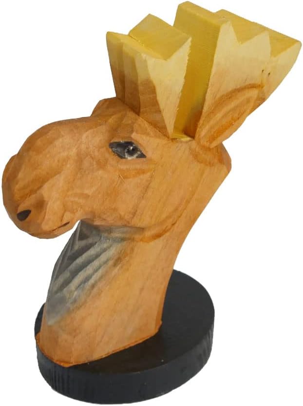 Red Dollar Handmade Wood Carved Animal Eyeglass Holder, Cute Sunglasses Display Stand, Nightstand Home Office Desk Decor, Christmas Holiday New Year Business Gift for Men Women Adults (Dog)